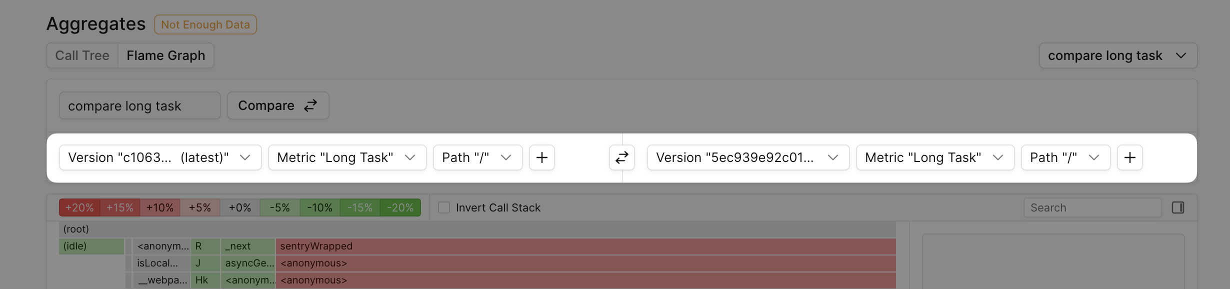 Comparing Profile Aggregate Filters